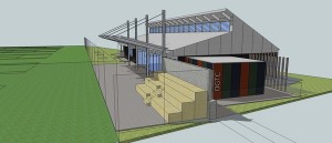 Impressive new clubrooms sketchings