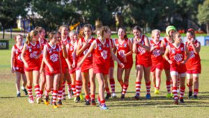 Tough day for footy girls