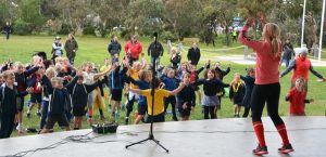 Kids warm to fun run