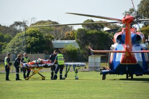 Man airlifted after run-in with wave