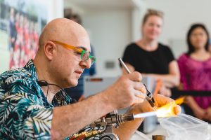 Expert shows his art of glass