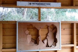 Vandals damage memorial