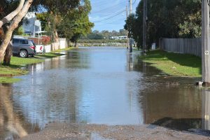 Parker St flooded