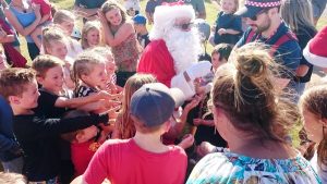 Red truck ride for Santa