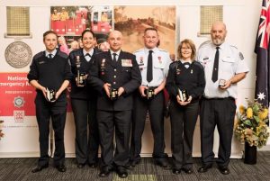 Firefighters honoured with medal