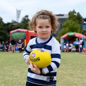 Huge footy clinic for Geelong kids