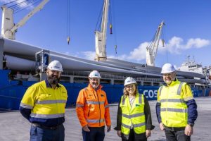 First turbine blades dock at Geelong