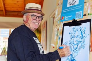 Drawing ‘Caricatures in Blue’