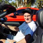 Steve Gerrard inside his Ford Mustang GT