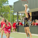 Abbey O’Hanlon leaps high to take this pass