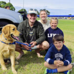 Dylan Harmer & Bella Well with their children Edyn & Ned and dog Doug