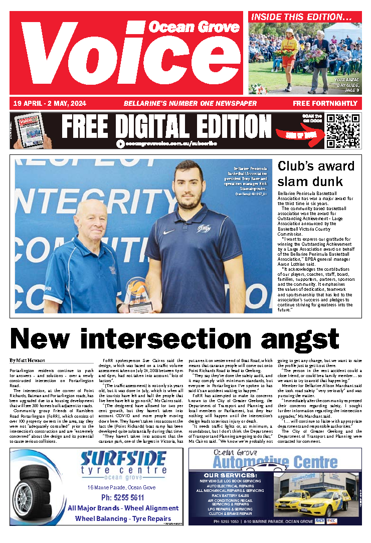 Ocean Grove Voice – 19th April 2024